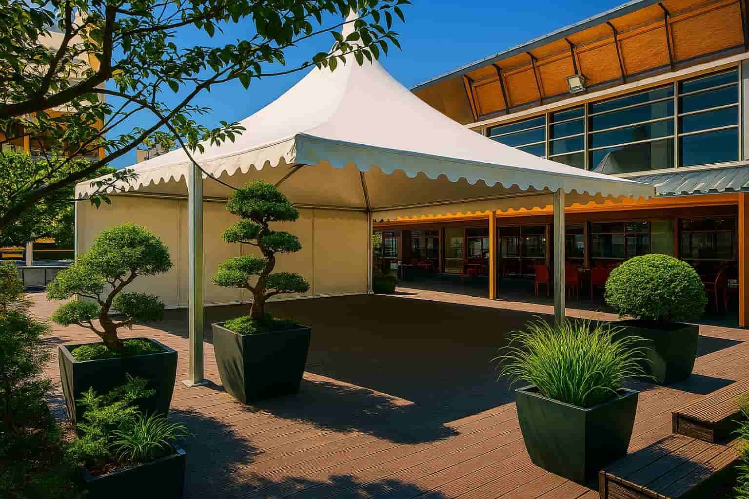 Idea para eventos corporativos con carpas pagoda